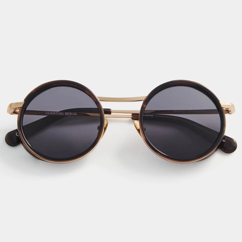 德國Lilienthal Berlin太陽眼鏡, Chillwave – Brushed Gold Charcoal