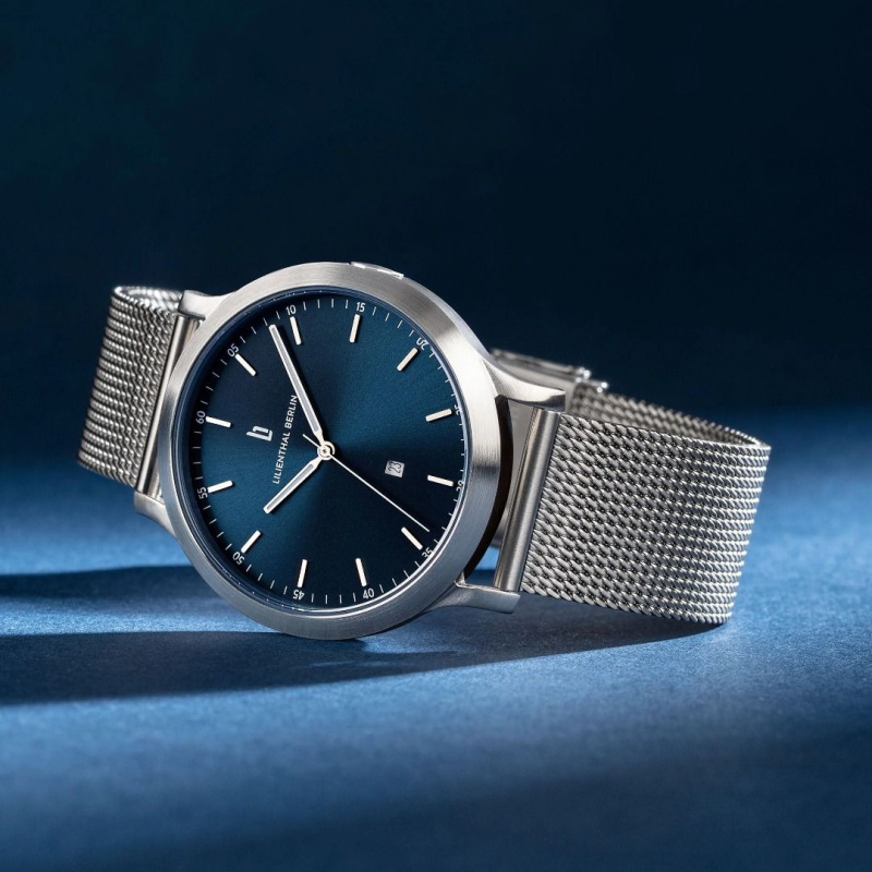 德國Lilienthal Berlin, Huxley – Silver Blue, Mesh Band