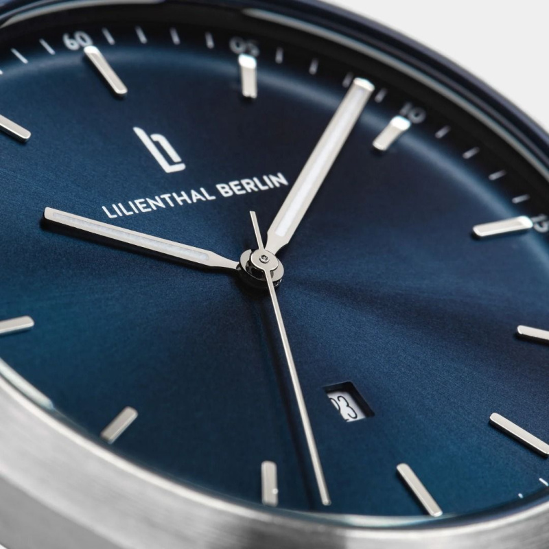 德國Lilienthal Berlin, Huxley – Silver Blue, Mesh Band