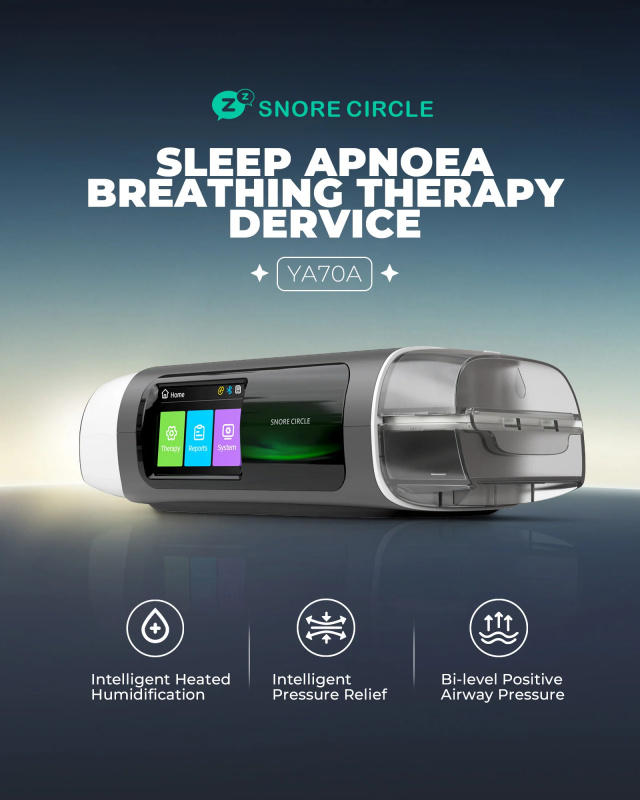 [額外95折|全港免運] Snore Circle YA70A 雙氣壓防鼾Ｘ氣流淨化智能睡眠呼吸機 - 原裝行貨【秋季家電家品節】