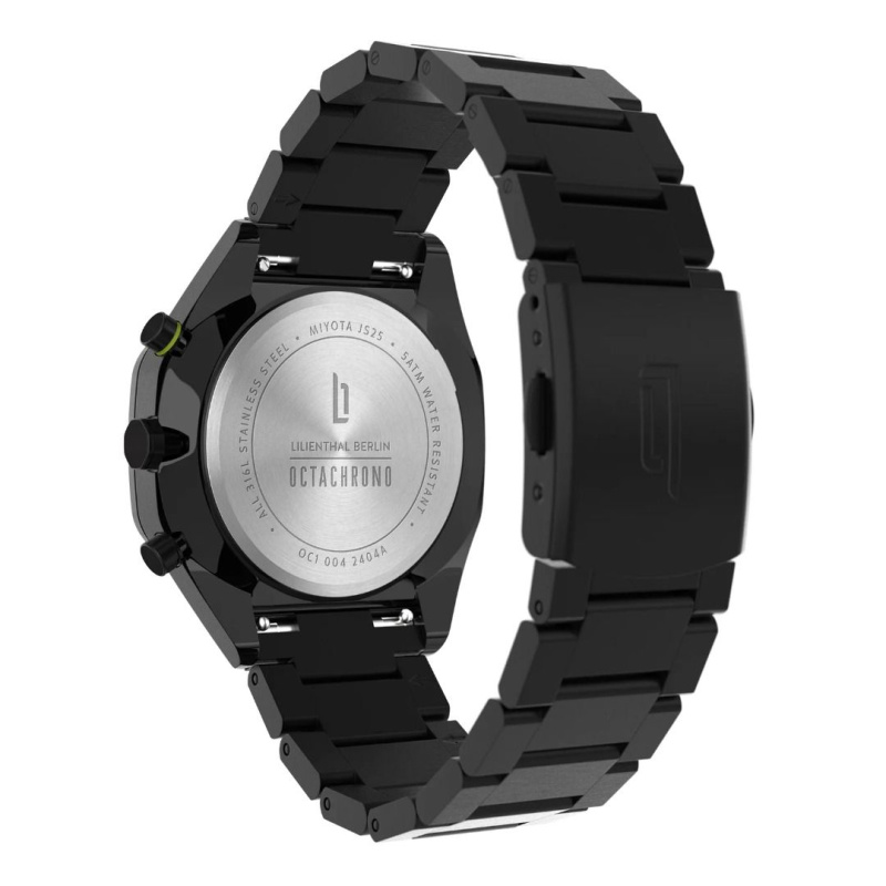 德國Lilienthal Berlin Octachrono 八角計時碼錶– Black Lime