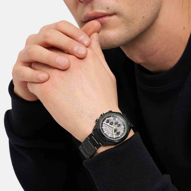 德國Lilienthal Berlin Octachrono 八角計時碼錶– Black Lime