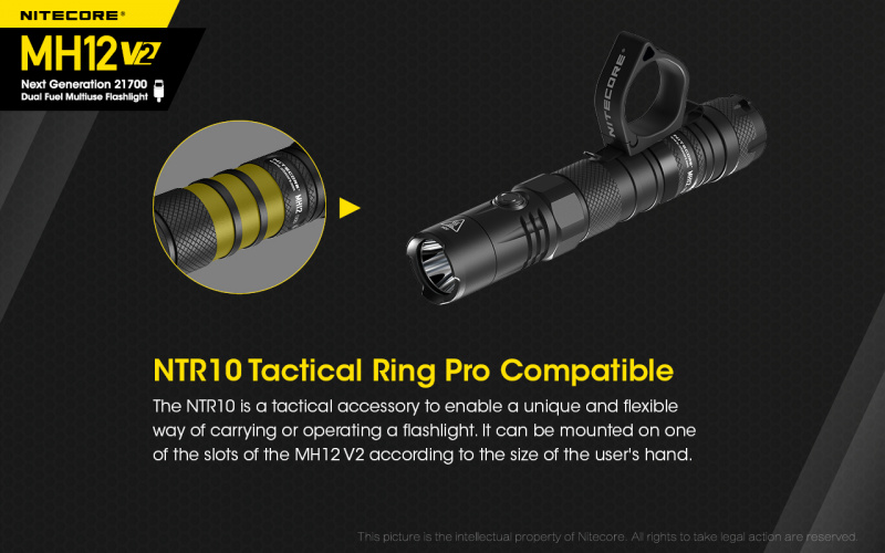 Nitecore MH12 V2 Cree XP-L2 V6 USB-C充電 1200lm LED 電筒 送NTH10 快拔套 MH12V2