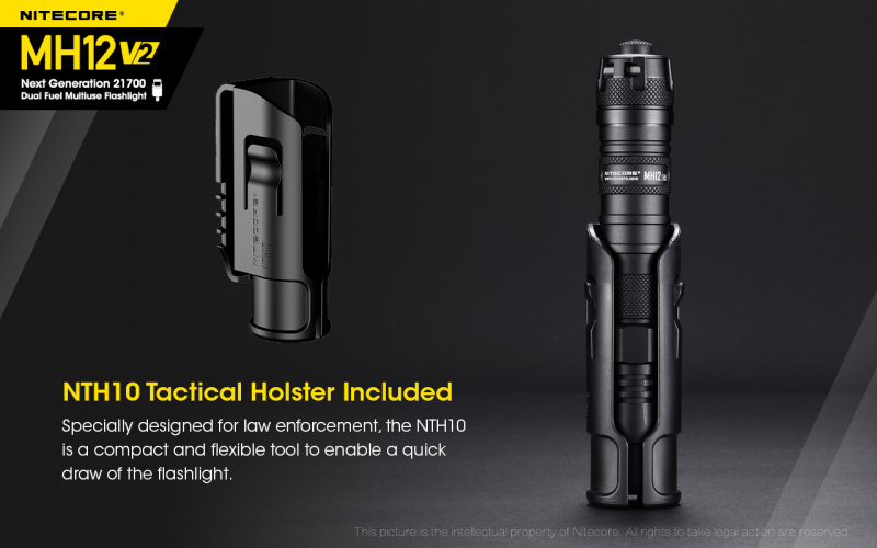 Nitecore MH12 V2 Cree XP-L2 V6 USB-C充電 1200lm LED 電筒 送NTH10 快拔套 MH12V2
