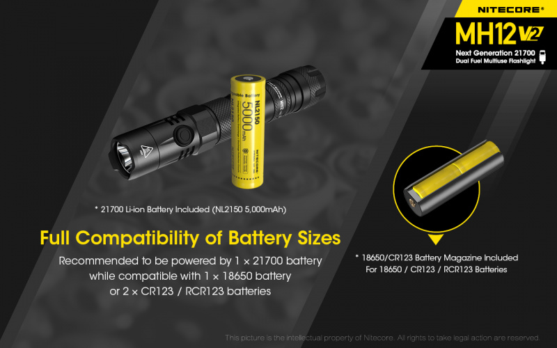 Nitecore MH12 V2 Cree XP-L2 V6 USB-C充電 1200lm LED 電筒 送NTH10 快拔套 MH12V2