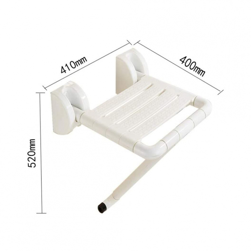 可折疊壁掛式洗澡椅 浴室衛生間上翻式防滑沐浴椅洗澡凳 換鞋凳 鑽牆式安裝 - 5W012