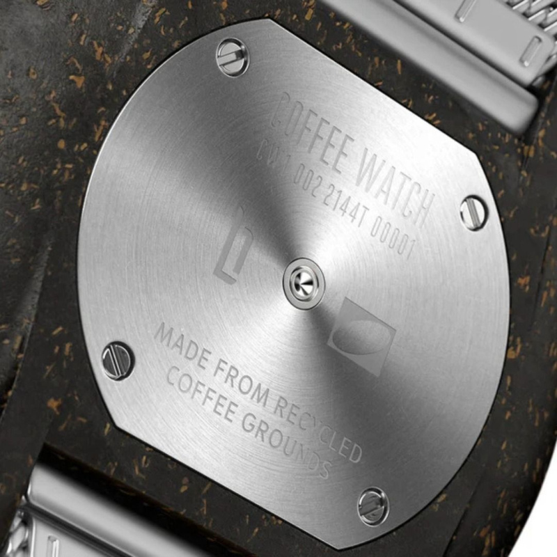 德國Lilienthal Berlin Coffee Watch 環保再生 咖啡錶–Silver Mesh