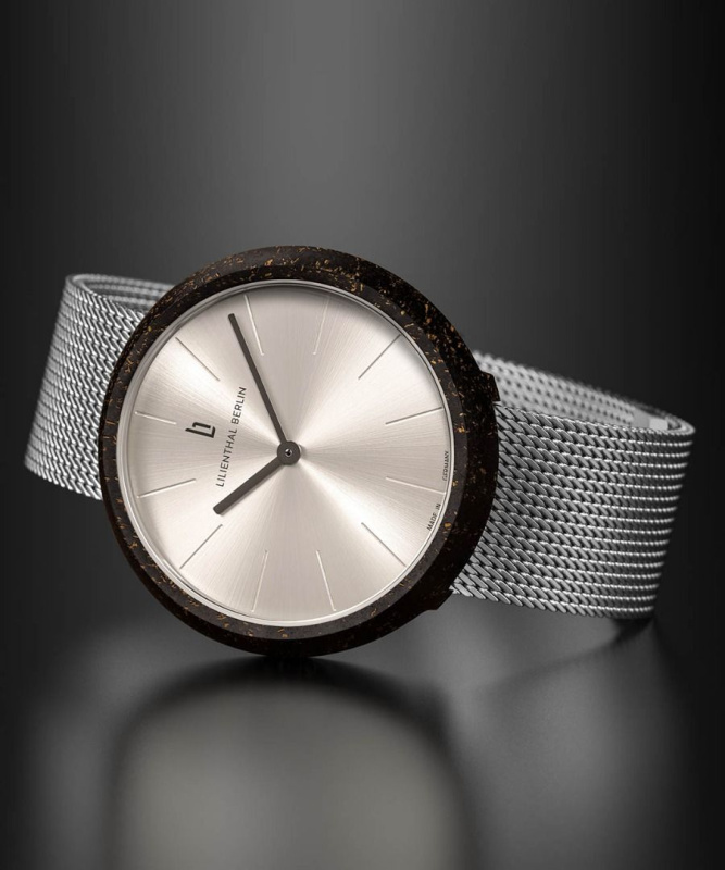 德國Lilienthal Berlin Coffee Watch 環保再生 咖啡錶–Silver Mesh