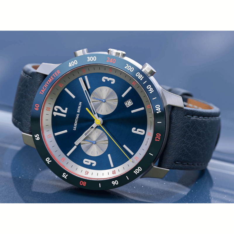 Lilienthal Berlin, Chrono Miles #07T 藍皮帶