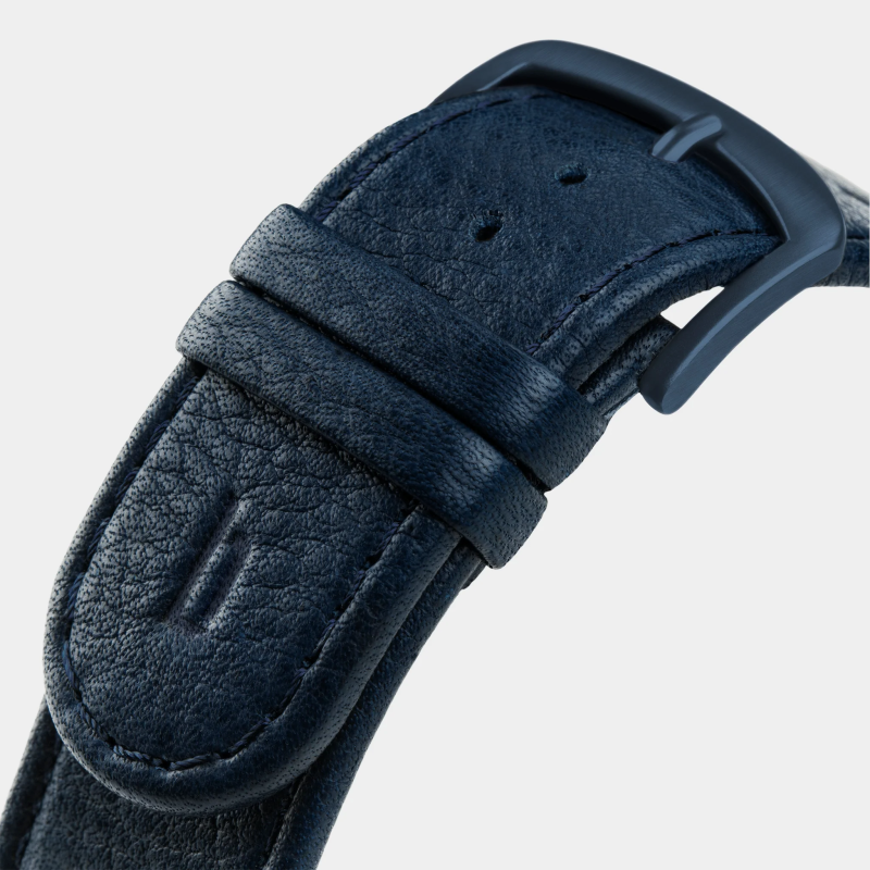 Lilienthal Berlin, Chronograph Blue Orange, 藍色皮帶