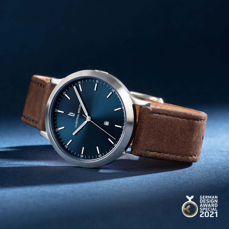 Lilienthal Berlin, Huxley – Silver Blue, 啡色皮帶