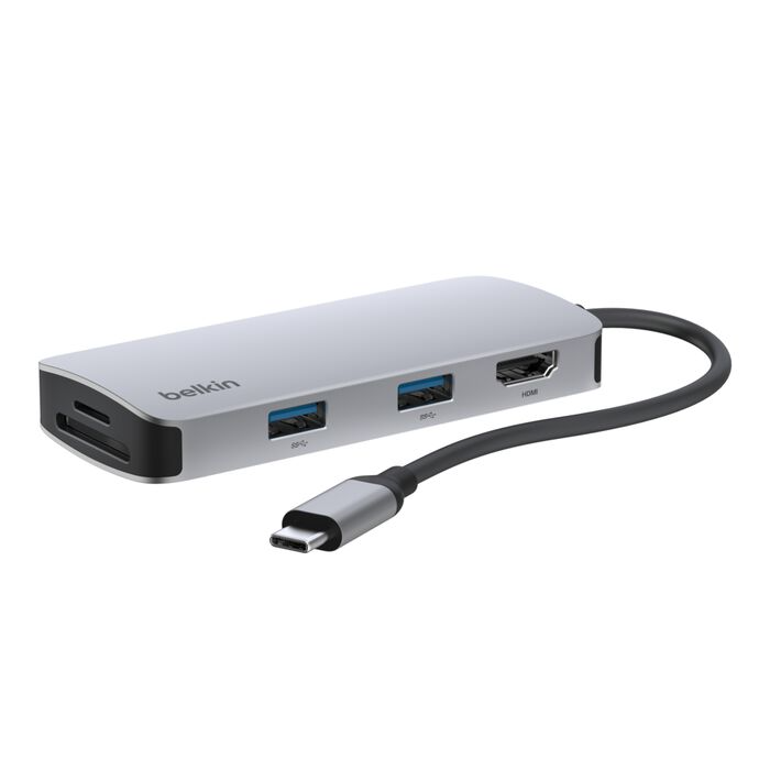 Belkin Connect USB-C 5 合 1 多連接埠轉接器 / 集線器 (AVC007fqSGY-V2)