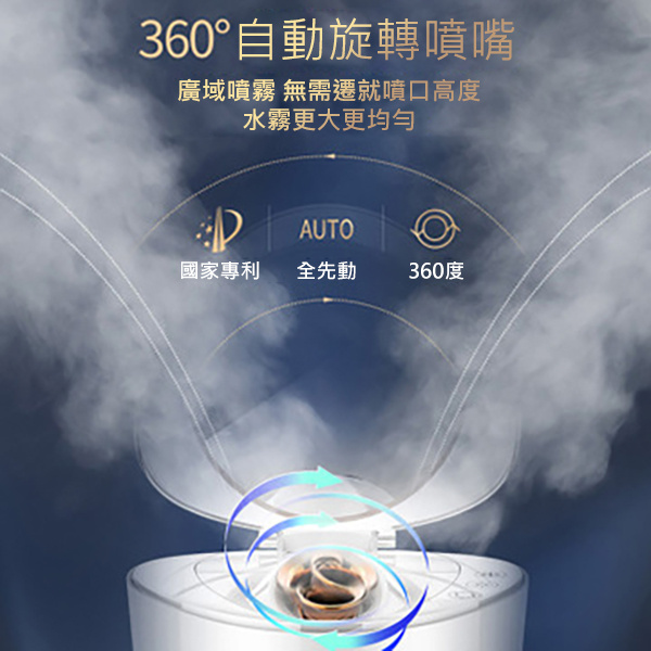 TSK 360° 冷熱自動旋轉噴頭美容導入導出蒸汽噴霧機