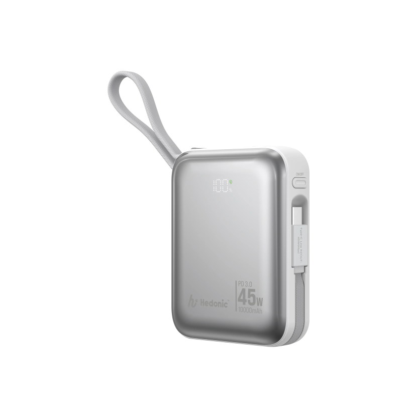 Hedonic PD3.0 45W 10000mah (3C 二維碼版) 星際系列自帶嵌入式 USB-C & Lightning 線行動電源 - 2 色 | 流動充電池 Hedonic PD3.0 45W 10000mah (3C 二維碼版) 星際系列自帶嵌入式 USB-C & Lightning 線行動電源 - 2 色 | 流動充電池