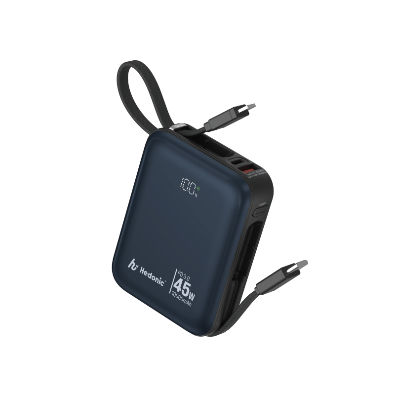Hedonic PD3.0 45W 10000mah (3C 二維碼版) 星際系列自帶嵌入式 USB-C & Lightning 線行動電源 - 2 色 | 流動充電池 Hedonic PD3.0 45W 10000mah (3C 二維碼版) 星際系列自帶嵌入式 USB-C & Lightning 線行動電源 - 2 色 | 流動充電池