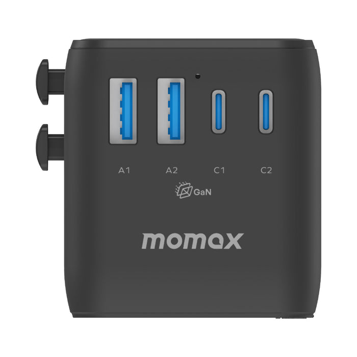 Momax 1-World² 35W 五接口雙 AC GaN 迷你旅行充電器 - 2 色 (UA27) | 充電插座