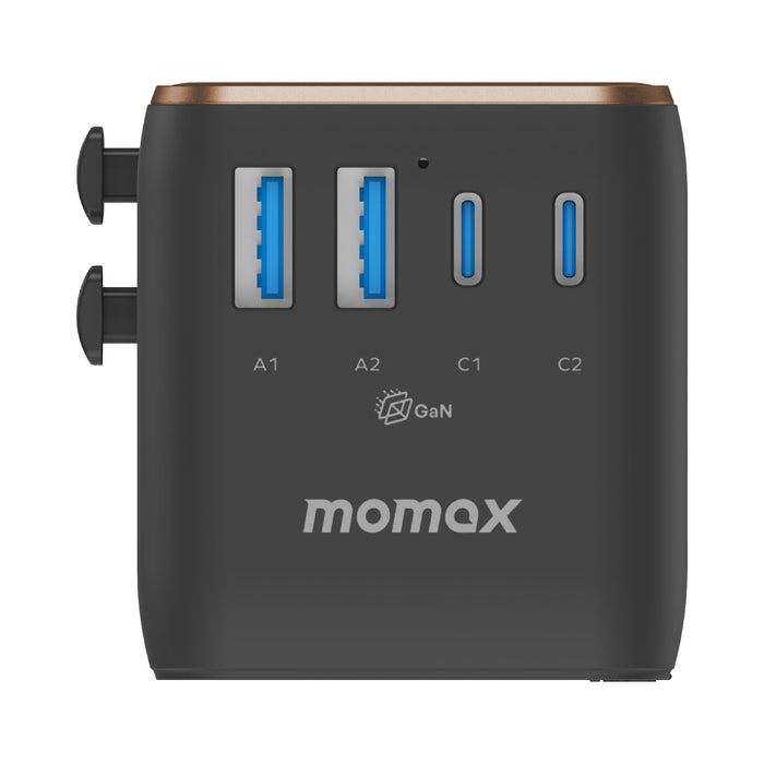 Momax 1-World² 35W 五接口雙 AC GaN 迷你旅行充電器 - 2 色 (UA27) | 充電插座