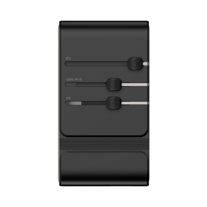Momax 1-World² 205W 七接口雙 AC GaN 旅行充電器 - 鈦色 (UA28) | 充電插座