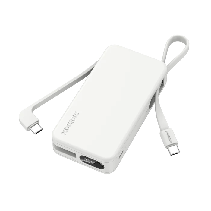 Momax 1-Power Vital+ 10000mAh 內建雙 USB-C 線流動電源 (CCC 認證) IP138 - 黑白兩色