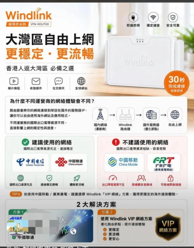 WindLink VPN Router Wi-Fi 6 翻牆路由器