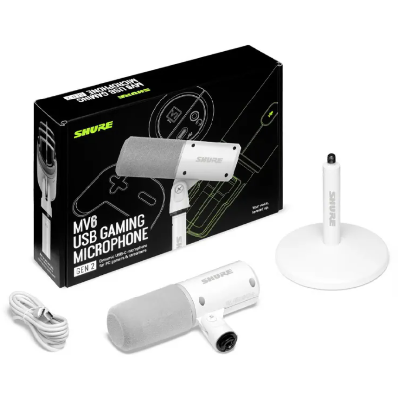 Shure USB Gaming Microphone USB-C 動圈式麥克風 MV6 Gen 2 [2色]