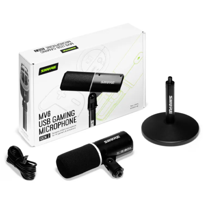 Shure USB Gaming Microphone USB-C 動圈式麥克風 MV6 Gen 2 [2色]