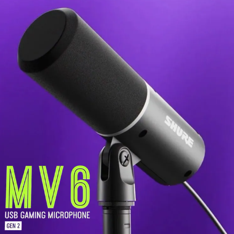 Shure USB Gaming Microphone USB-C 動圈式麥克風 MV6 Gen 2 [2色]