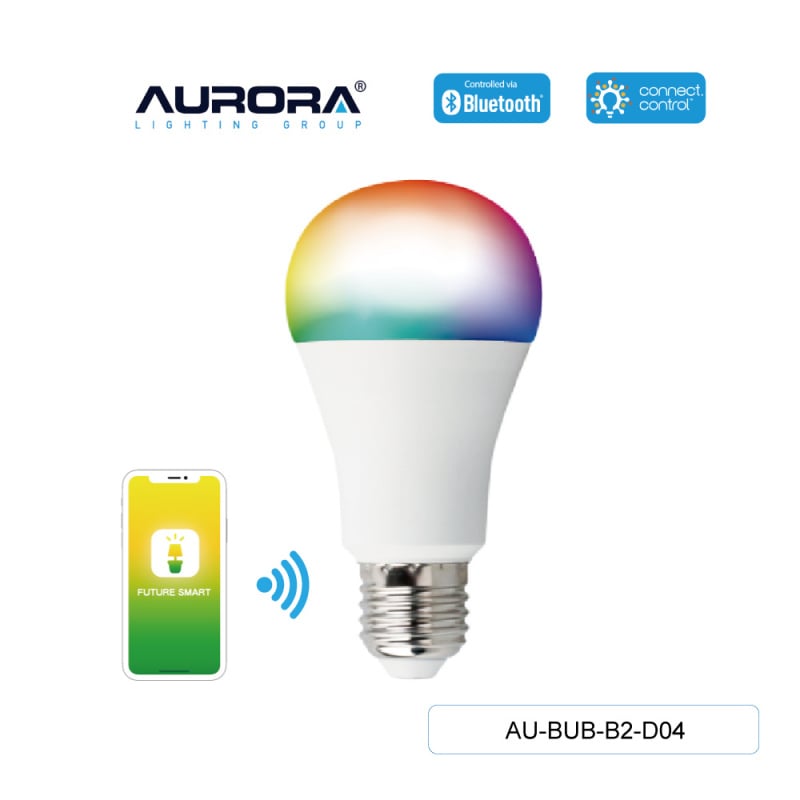 Aurora 8W A60 E27 智能彩色燈膽 [AU-BUB-B2-D04]