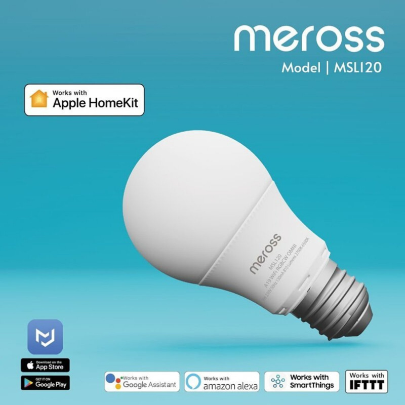Meross Apple HomeKit Combo 優惠套裝 (MSL120 E27 智能燈泡 / MSS110 智能定時插頭) [可單獨發售]