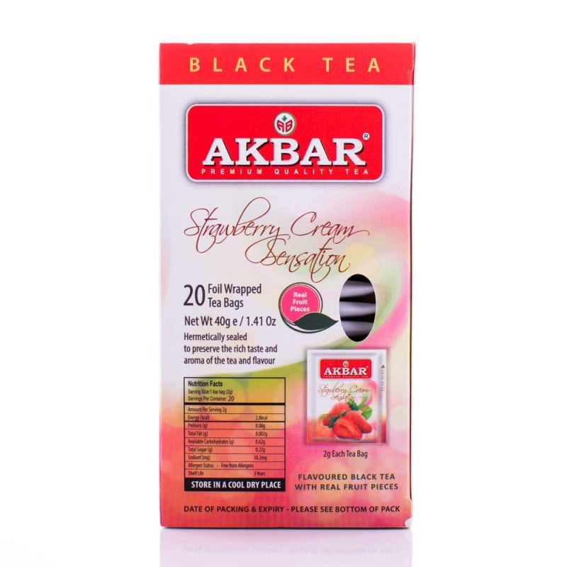 AKBAR 草莓紅茶20小包(鋁箔袋) X 2g