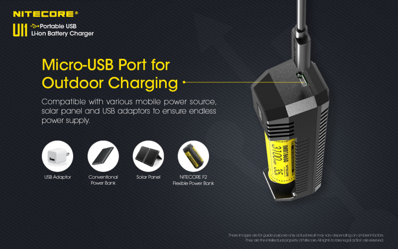 NITECORE UI1 USB 16340 21700 充電器 1000mA 香港行貨