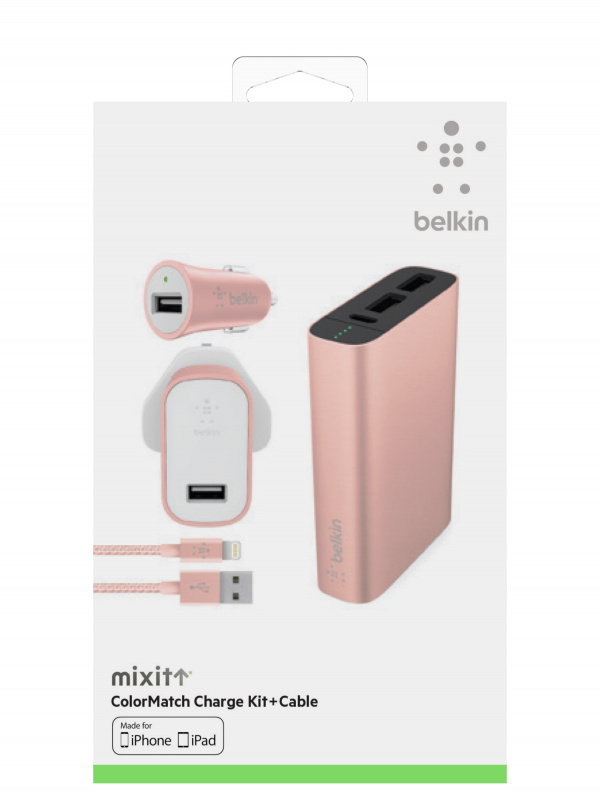 Belkin MIXIT↑ Metallic Colormatch Charge Kit + Cable 4合1充電組合[3色]