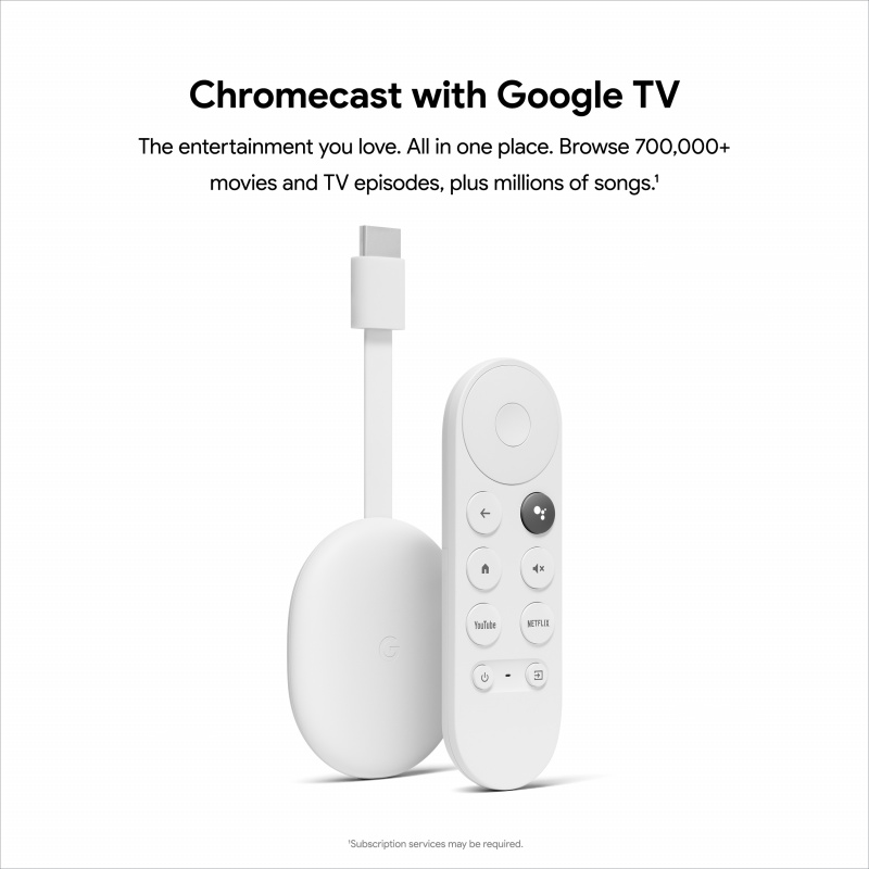 Google Chromecast with Google TV 4K (Snow)(水貨平行進口 parallel goods)