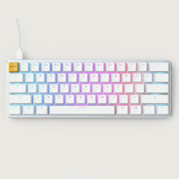 Glorious GMMK RGB 可換軸機械鍵盤 冰白版