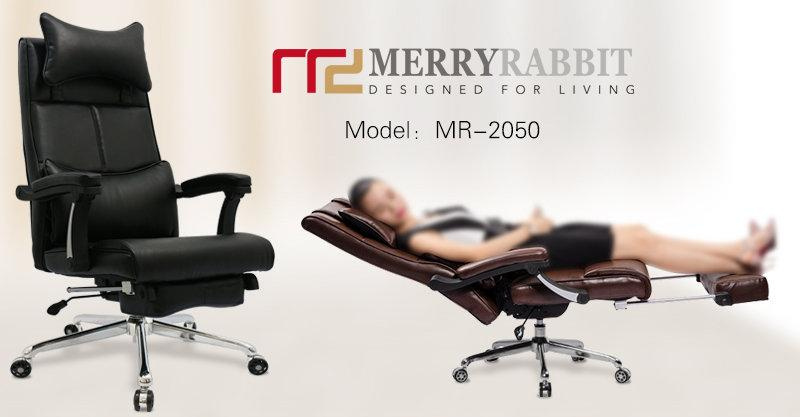 MerryRabbit PU皮製高背大班椅 [MR-2050][黑色]