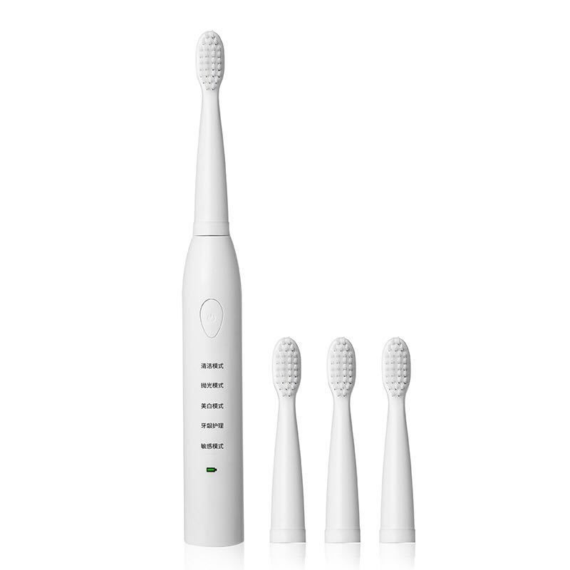 超聲波電動牙刷(3色) 內附贈刷頭x4