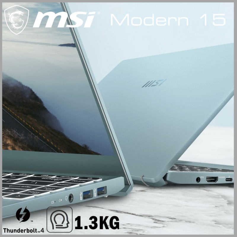 MSI Modern 14 B11M 14"專業創作筆記電腦 ( i5-1135G7 / IRIS XE / Blue Stone )