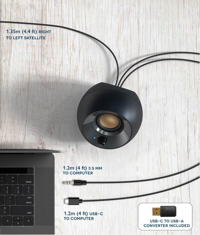 Creative Pebble V2 2.0 USB-C Desktop Speakers