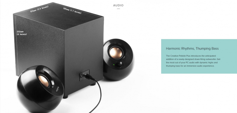 Creative Pebble Plus 2.1 USB 喇叭連低音喇叭 黑色 香港行貨 Creative Pebble Plus 2.1 USB 喇叭連低音喇叭 黑色 香港行貨