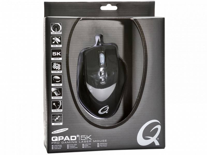 Qpad 5K Pro Gaming Programmable Buttons True CPI 5040 鐳射電競滑鼠