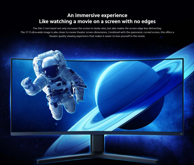 【香港原裝行貨】 Xiaomi 小米 34" 曲面顯示器