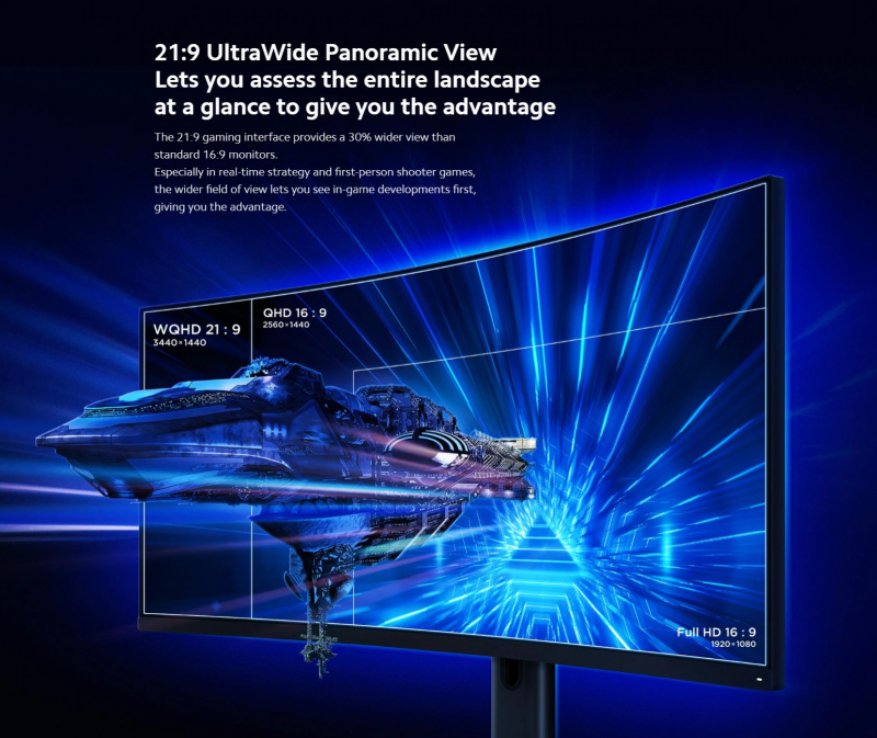 【香港原裝行貨】 Xiaomi 小米 34" 曲面顯示器