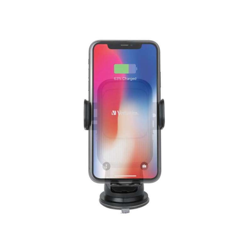 Verbatim 15W自動感應車用無線充電手機座 66535