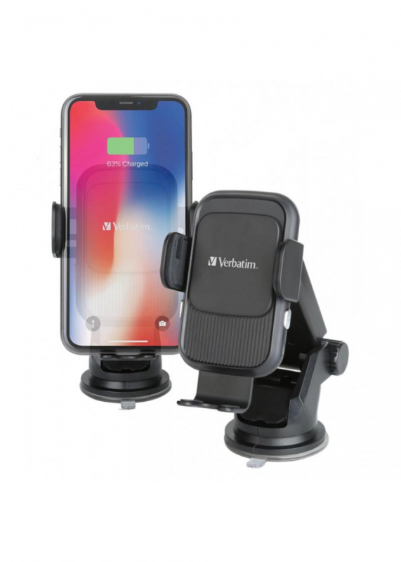 Verbatim 15W自動感應車用無線充電手機座 66535