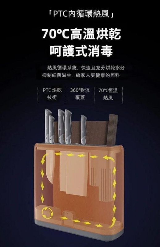 德國Blaupunkt智能刀筷砧板消毒烘乾機