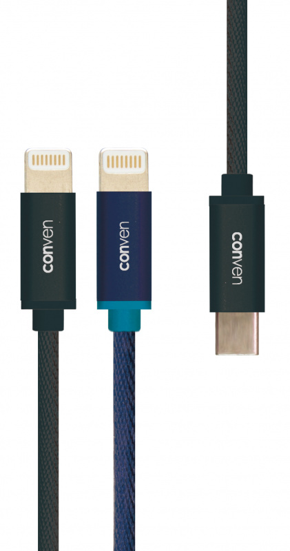 Conven 1.2m Type-C to Lightning Charging Cable