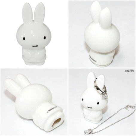 日本製 – Miffy 白色陶瓷娃娃 - 戒指收納架