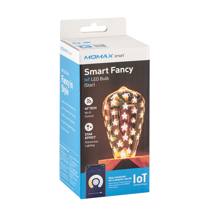 Momax Smart Fancy IoT 智能LED閃耀造型燈泡 [星星] [E27、2200-6500K IB7]
