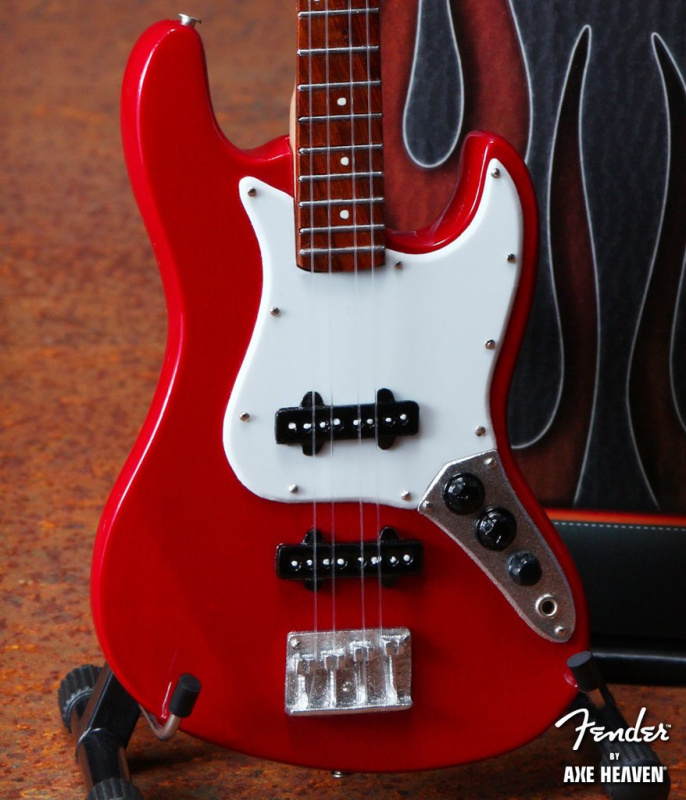 Axe Heaven FJ-001 Classic Red Fender™ Jazz Bass™  迷你結他複製擺設