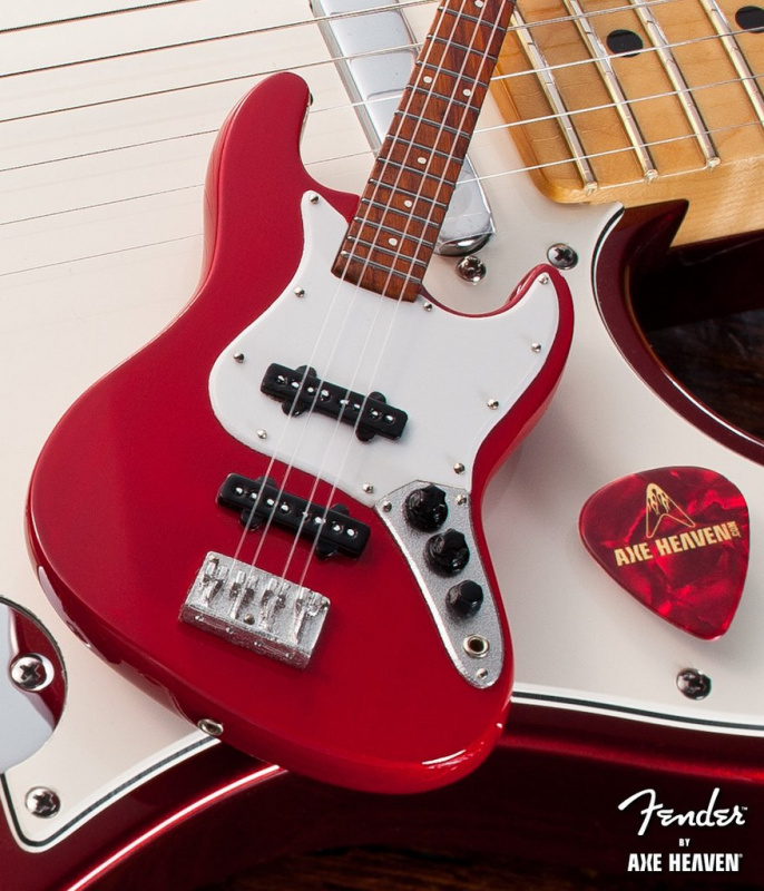 Axe Heaven FJ-001 Classic Red Fender™ Jazz Bass™  迷你結他複製擺設